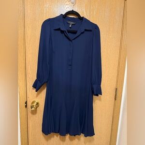White House Black Market Navy Blouse